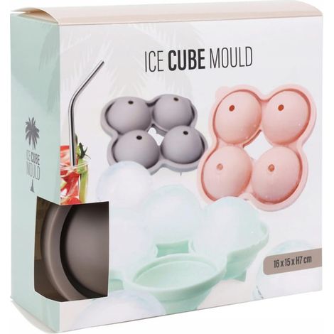 Bac à glaçons pour 4 boules de 7 cm. Élégant et fonctionnel, il rafraîchit vos boissons. (1/2)