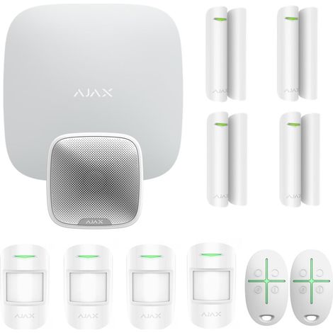 Ajax alarme StarterKit Max + sirene exterieur blanc