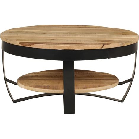 INLIFE Table basse Bois massif de manguier 65 x 32 cm (1/5)