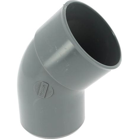 Nicoll – Coude 45° PVC évacuation mâle femelle Ø90 – Raccord lisse anti-impuretés – Angle 45° pour évacuation efficace – Certification NF-M1 (1/2)