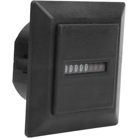 Betriebsstundenzähler mit Digitalanzeige, induktiver Betriebsstundenzähler für Wechselstrom 220–240 V, 50 Hz, für kleine Motoren und Zeitschaltuhren. (1/4)