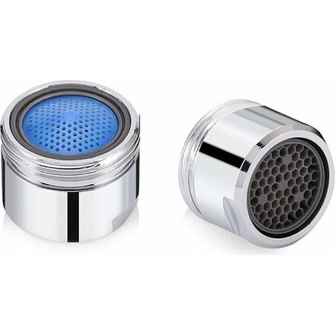 Aérateur de robinet - 2 pièces - Universel - ABS - Bec de robinet épaissi en laiton - Filtre de robinet aérateur - Embout de robinet - 18mm - Convient aux cuisines et salles de bains (1/5)