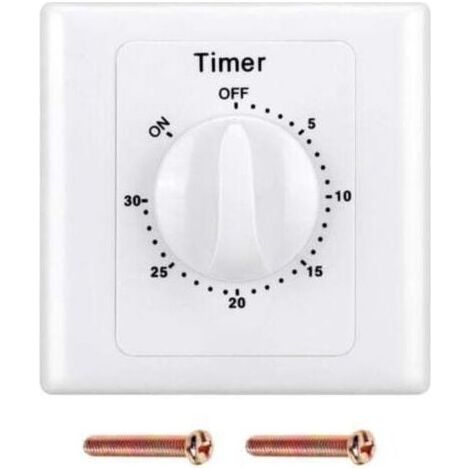 Minuterie Électronique pour Pompe 220 V – Interrupteur Temporisé Mécanique avec Prise Intégrée, Durée 30 min (1/3)