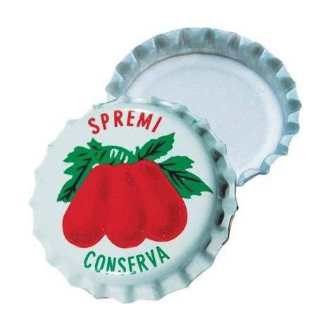 TAPPO A CORONA ø mm 26 'pomodoro' - idonei per bollitura