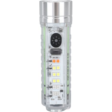 Mini lampe torche d'extérieur rechargeable USB, 3 niveaux d'éclairage, lampe de travail, embout magnétique, lampe torche d'urgence à mise au point fixe. (1/5)