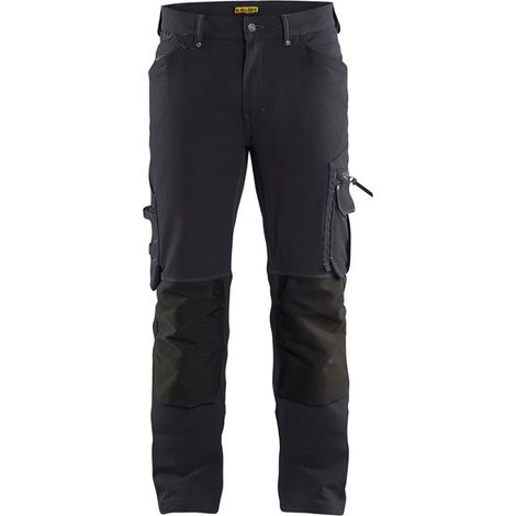 Pantalon de travail X1900 artisan stretch 4D sans poches flottantes 1989 - Gris foncé/Noir M - FR(42) - SE(C48) - Longues (1/2)