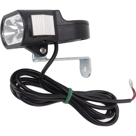 Phare de vélo Super lumineux LED, 24-60V, avec klaxon d'avertissement, pour la conduite de nuit, 5W (1/5)