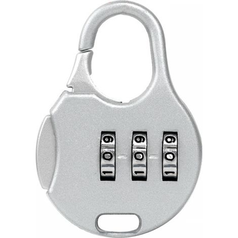 Cadenas combinaison 3 chiffres alliage zinc réinitialisable, 1 pièce (1/4)