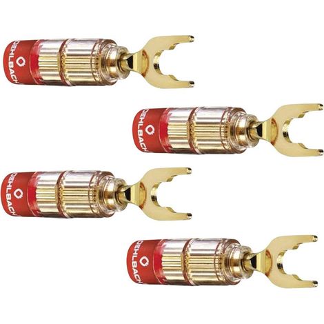 Fiche haut-parleur mâle, droit Oehlbach 3023 or 4 pc(s) A216401 (1/2)