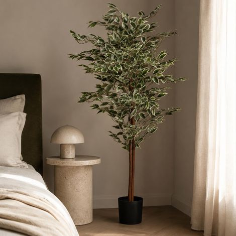 160cm Artificial Ficus with Natural Variegated Leaves - Premium Quality (1/4)