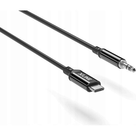 USB Typ-C - Klinkenstecker 3,5 mm XLINE Kabel 1,5 m Schwarz 1 Stück. (1/2)