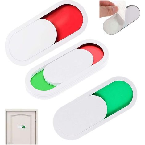 3 pièces (Blanc)Panneau de Enseigne Coulissante,10x4cm panneau de toilettes coulissant,Panneaux de Porte Libre/OCCUPÉ,Panneau De Confidentialité,Convient aux salles de bains, chambres, bureaux, etc (1/5)