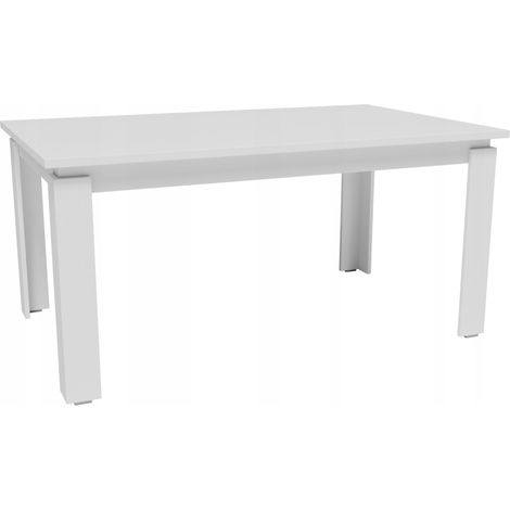 Couchtisch CR3-STERN 90 cm weiß mit Ablage für Wohnzimmer, Büro