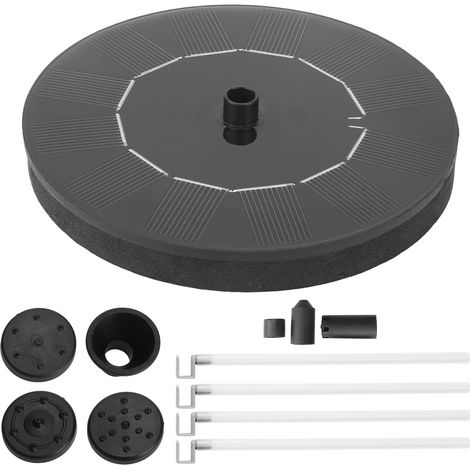 Solar Fountain Pump Water Spray Accessory Set Kit with 7Pcs Nozzle for Bird Bath Garden