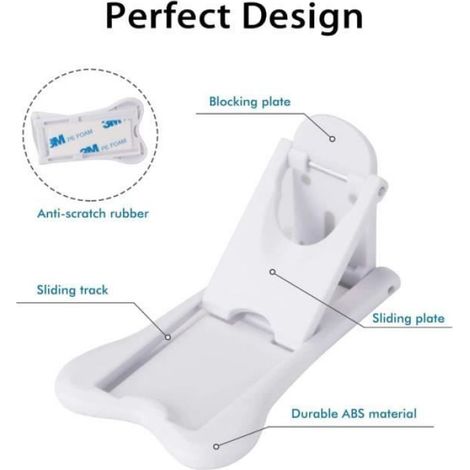 Butoir Porte Coulissante - ABS - Pour Sécurité Bébé - 4 Pièces (1/4)