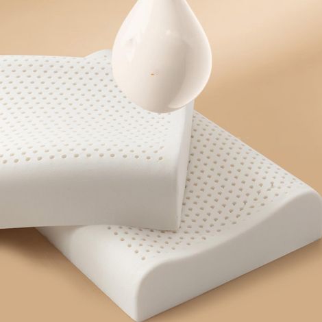 Oreiller en latex naturel, oreiller de soutien cervical, oreiller en latex pour adulte, oreiller de massage cervical, oreiller en latex (1/5)