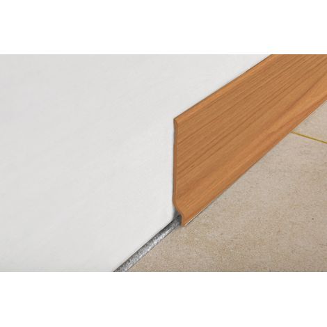 Battiscopa pvc espanso ciliegio chiaro h 70 mm barre 2 ml
