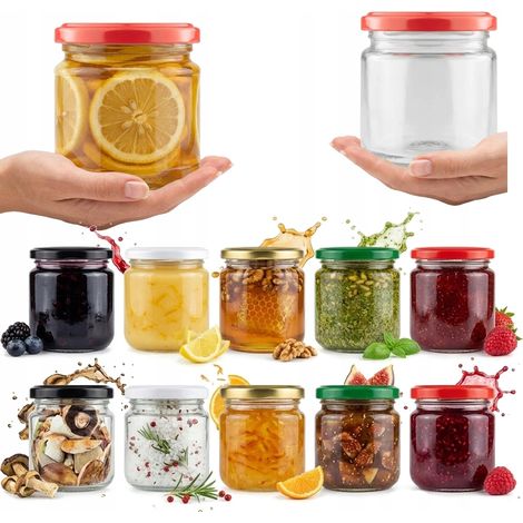 12 tarros de 200 ml + tapa Fi66 para conservas de mermelada. 12 tarros de cristal.