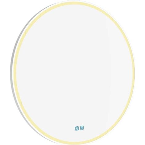 Nimco - Spiegel mit LED-Beleuchtung, Durchmesser 60 cm, Berührungssensor, weiß ZPB 28000RVX-05 (1/5)