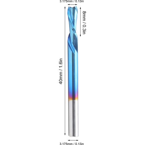 Linksgängiger Doppelschneidfräser, 3,1753,175840 mm, blau verzinnt. (1/5)