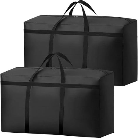 Lot de 2 180L Rangement Vêtement, 600D Oxford Imperméable Sac Rangement Vêtement, Sac Demenagement Grand Format Rangement Sous Lit Rangement Habits Pour Oreillers, Édredons, Couvertures (1/5)