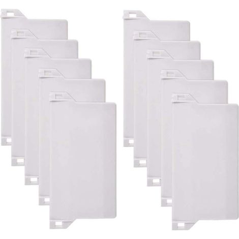 10pcs Poids Aveugles Verticaux, 125mm Poids pour Stores Verticaux Lattes Inférieure Lattes De Remplacement des Pièces De Rechange , Blanc (1/4)