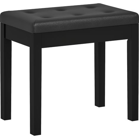 GagaBanc de piano avec rangement et revetement en simili cuir Noir (1/5)