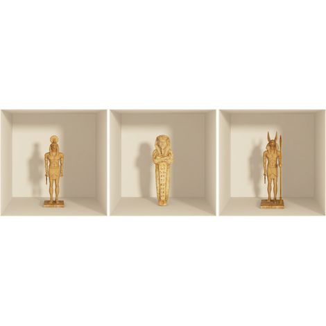 Sticker effet 3D Egypte statues d'argile 40 x 120 cm (1/2)