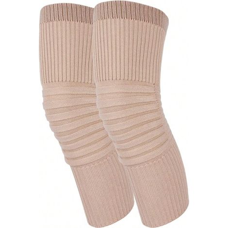 Genouillères en laine cachemire Unisex - Genouillères chaudes d'hiver, Chauffages de jambes doux Taille L (1/5)