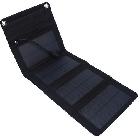 Panneau Solaire Pliable - Chargeur Mobile Portable - 7 W - Étanche - Pour Camping Extérieur - 1 Pièce (1/5)
