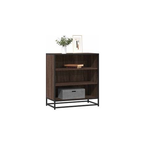 Buffet chêne marron 68x35x76 bois d'ingénierie et métal (1/5)
