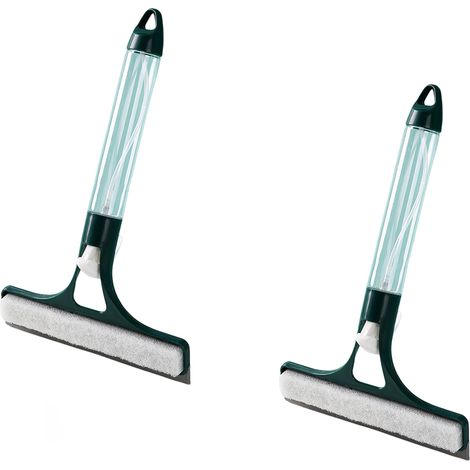 (2x Raclette à Vitre Polyvalent Eclat Sans Traces Avec Pulvérisateur Intégré in Silicone Outil de Nettoyage Portable Pour Miroirs and Vitres (1/5)