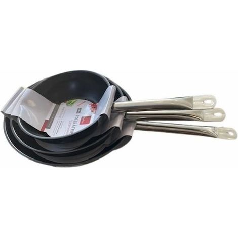 Baumalu Gastronomie Set 3 Bratpfannen Edelstahl 20-28 cm (1/4)