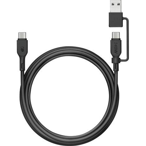 GP Câble USB USB-C®, USB-A mâle 1.50 m noir GPCBCCBVBKUSB971 (1/5)