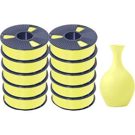 Filamento 3D, elevata fluidità, ecologico, PLAMT - Giallo limone (1/2)