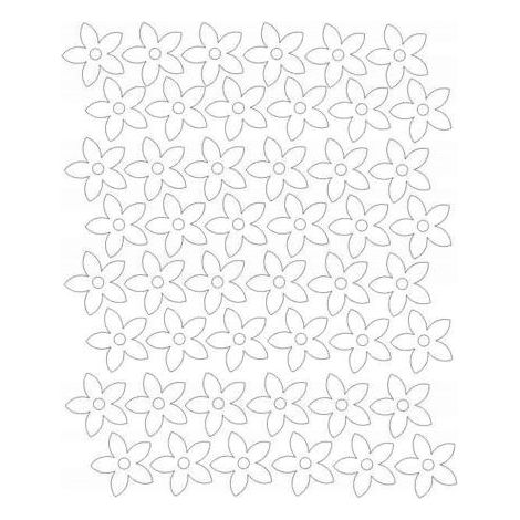 Adesivi murali a forma di fiori, 3 cm, 48 pezzi, bianco lucido