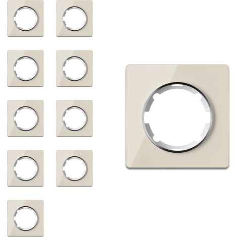 Plaque de finition OneKeyElectro Garda, 1 poste, lot de 10, beige
