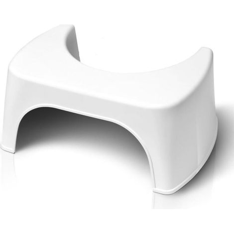 Tabouret de Toilette Physiologique Fabriqué en France en Plastique Recyclé Marche Pied WC pour Adulte Petit Banc Repose Pied pour Adopter la Position Squatty Anti Constipation (1/5)
