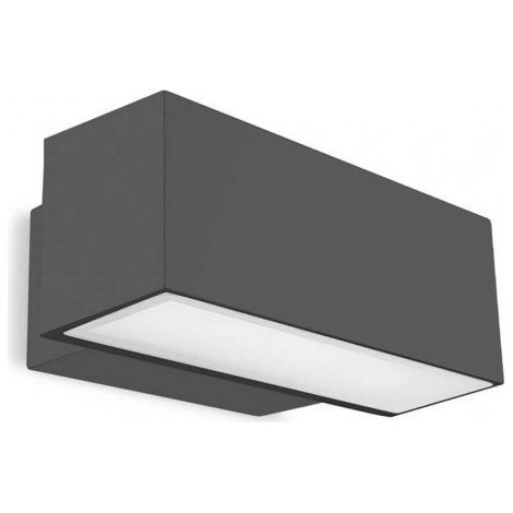 LEDS C4 Afrodita LED 300mm One Emission Downlight LED d'extérieur Urban Grey, partiellement sablé IP66 22.1W 3000K Dimmable