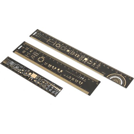 3-teiliges Set multifunktionaler Leiterplattenlineale (6,3/7,87/10,23 Zoll) für Elektronikingenieure (1/5)