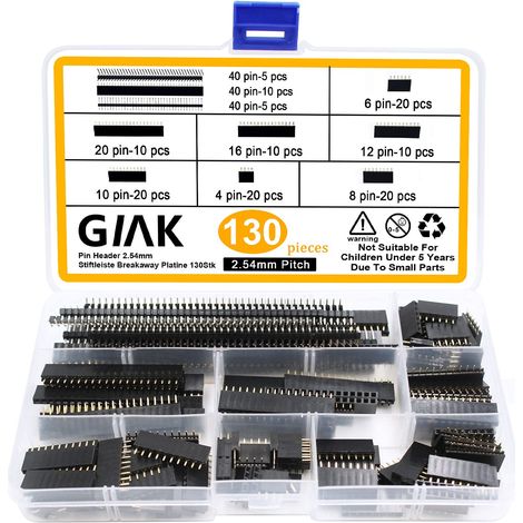 130 pezzi di connettori a pin da 2,54 mm per PCB (1/5)