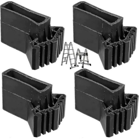 4pcs Ladder Extension Ladder Feet Non-slip Rubber Pads Universal Rubber Foot Covers (1/4)