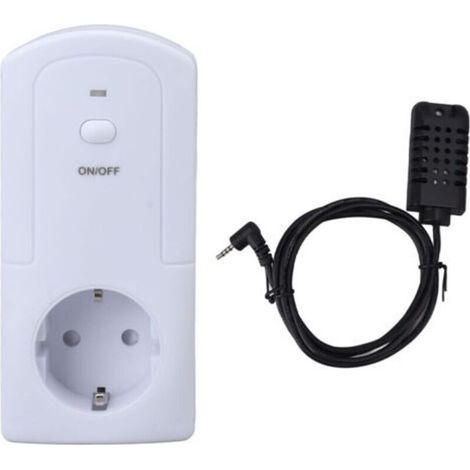 Commutateur Intelligent de Contrôle de Température et Humidité avec Prise Connectée WiFi pour une Gestion à Distance et Programmation Facile -