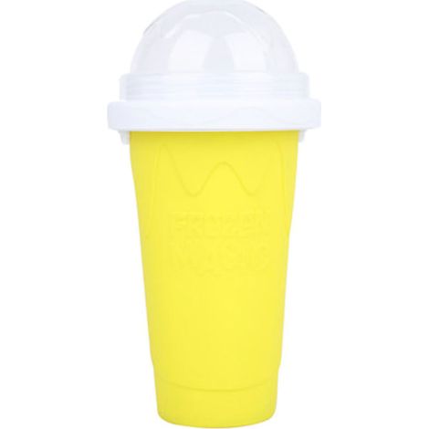 Tragbarer 400-ml-Becher aus gelbem Silicagel für Crushed Ice, ideal für selbstgemachte Smoothies und Eisgetränke (1/5)