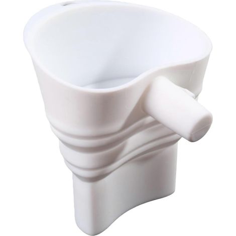 Entonnoir à farine avec bec verseur allongé, pliable et lavable au lave-vaisselle, compatible avec les robots pâtissiers KitchenAid (blanc, 1 pièce) (1/5)