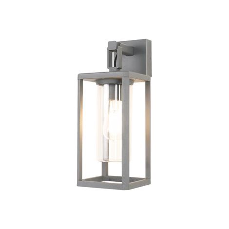 Mantra Aplique de exterior gris oscuro ALPS estilo farol E27 con cristal IP65 (1/2)