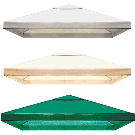 Telo Di Copertura Per Gazebo In Poliestere Gr.180 Mt 3X3X CM 20 H - Colore Bianco