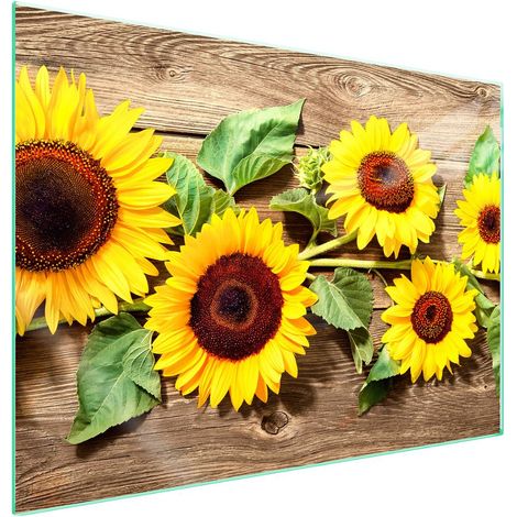 Protection de plaque de cuisson en verre 70x52 cm, motif floral (1/5)