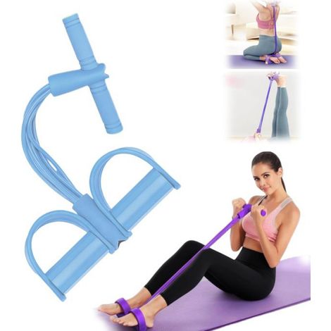 Bande De Résistance - 6 Tubes Élastiques Avec Pédale Et Poignées Antidérapantes - Pour Fitness Pilates Rééducation - 1 Pièce (1/5)