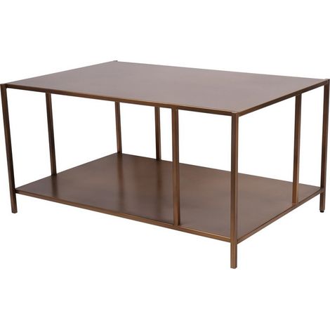 Brooks Coffee Table Brushed Champagne - Iron - L60 x W90 x H45.5 cm - Brushed Satin